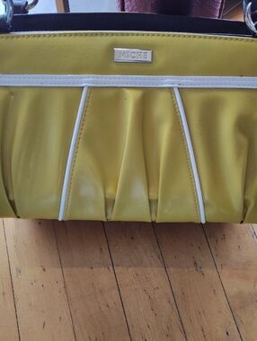 MICHE Yellow Shoulder Bag with White Trim